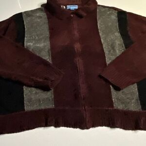 Vintage Stag Hill Full Zip Grandpa Sweater Mens XXL